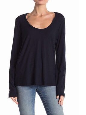 Standard James Perse Slub Scoop Neck Long-Sleeve T-Shirt Tee XL